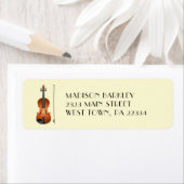 ヴィオラヴァイオリン音楽先生ミュージシャン ラベル (インサイチュ)