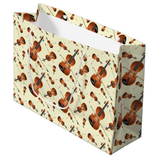 ヴィオラヴァイオリン音楽先生ミュージシャン ラージペーパーバッグ