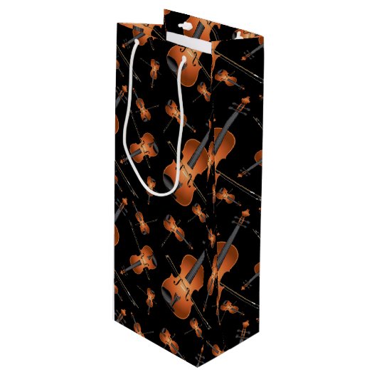 ヴィオラヴァイオリン音楽先生ミュージシャン ワインギフトバッグ (正面アングル)
