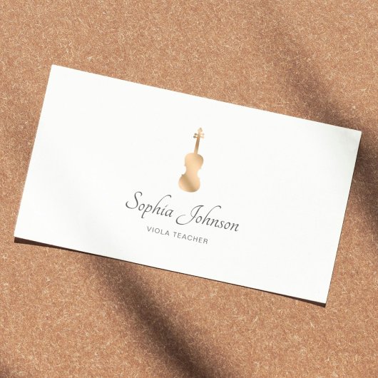 ヴィオラ先生金ゴールドプロフェッショナルホワイト 名刺