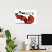 ヴィオラ楽器ポスター – ギフトヴァイオリン奏者 ポスター (ホームオフィス)