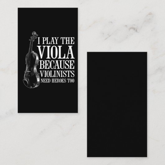 ヴィオリおもしろいニストにヒーローが必要なビオラ選手 名刺 (正面/裏面)