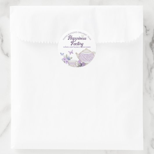 ヴィオリーティーカップティーポットハンドブレンド茶パーティー ラウンドシール (バッグ)