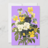 ヴィオレットとパンジーカスタムベビーシャワー招待状 招待状 (正面)