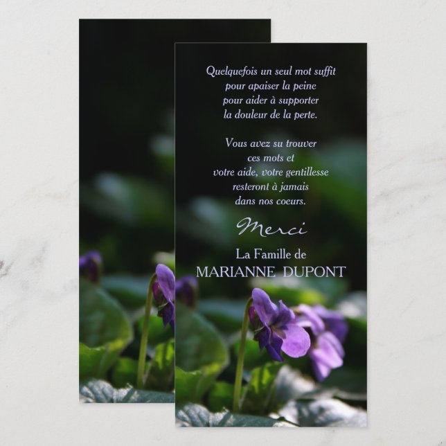 ヴィオレットソーヴァージュカルトデレメルセンメントデュエル (正面/裏面)