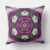 ヴィオレット万華鏡のように千変万化するパターン クッション (裏面)
