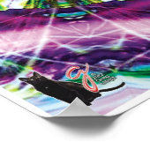 ヴィオレット万華鏡のように千変万化するパターン ポスター (角)