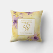 ヴィオレット金ゴールド結婚50周年記念装飾用クッション クッション (裏面)