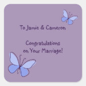 ヴィオレット　ご結婚おめでとう スクエアシール (正面)