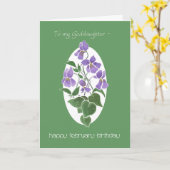 ヴィオレット、2月誕生日カード、ゴド娘 カード (黄色い花)