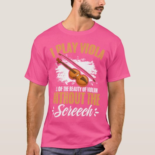 ヴィオ遊ラヴィオリニスト演奏家音楽オーケストラ・ヴィオラ Tシャツ (正面)