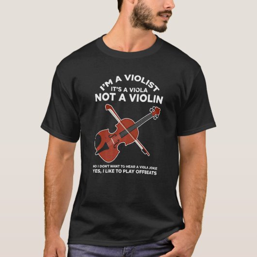 ヴィオ遊ラ・ヴィオラ音楽ヴァイオリスト奏者オーケストラ6 Tシャツ (正面)