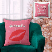 ヴィクセンのトナカイの精神の動物クリスマスピンク クッション