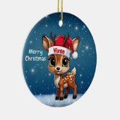 ヴィクセンジカ、子ジカ、メスジカ、トナカイ🦌 🎄 セラミックオーナメント (右)