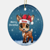 ヴィクセンジカ、子ジカ、メスジカ、トナカイ🦌 🎄 セラミックオーナメント (左)
