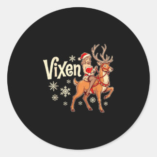 ヴィクセン クリスマス トナカイ ピンアップガール ビンテージ サンタクロース ラウンドシール
