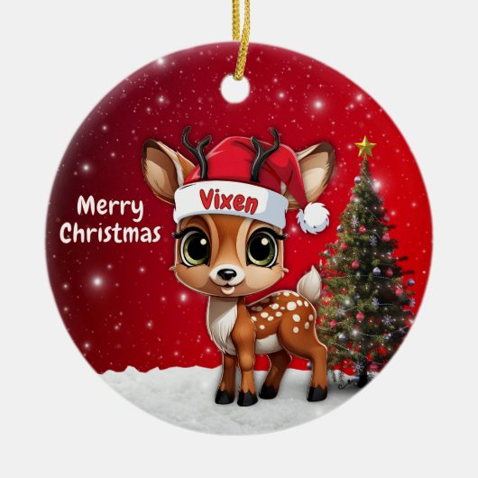 ヴィクセン ベイビー シカ🦌 🎄 セラミックオーナメント (正面)
