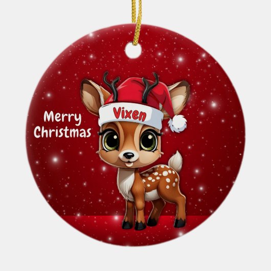 ヴィクセン ベイビー シカ🦌 🎄 セラミックオーナメント (正面)