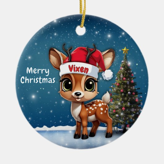 ヴィクセン ベイビー シカ🦌 🎄 セラミックオーナメント (正面)