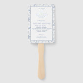 ヴィクトリアリアン ブルー 花柄 結婚式 ハンドファン (裏面)
