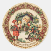 ヴィクトリアンなクリスマス オーナメント ラウンドシール (正面)