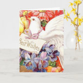 ヴィクトリアンな願い事 花 Vintage テキストを追加 カード (黄色い花)