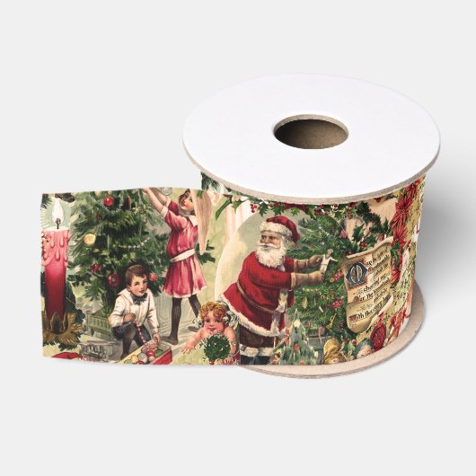 ヴィクトリアンクラムゾンクリスマス グログランリボン (リール)