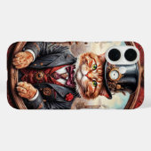 ヴィクトリアンスチームパンク貴族猫トップハットカバー Case-Mate iPhoneケース (裏面 (横))