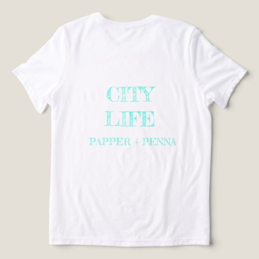 ヴィクトリアンターコイズTシャツ トライブレンドTシャツ (デザイン裏面)