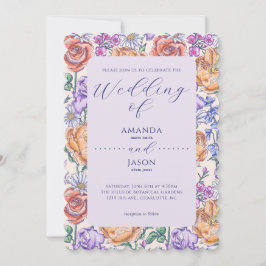 ヴィクトリアンフラワーのエンリッシュコテージウェディング招待状 招待状