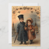 ヴィクトリアン時代のニューイヤー祝福カスタム シーズンカード (正面)