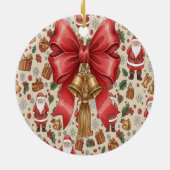 ヴィクトリアン水彩サンタ クリスマスコレクション セラミックオーナメント (裏面)