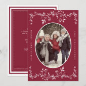 ヴィクトリアン アンティーク 赤 フランスの写真 クリスマス (正面/裏面)