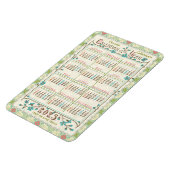 ヴィクトリアン アートヌーボー 2025 カレンダー 年間カスタム マグネット (左側)