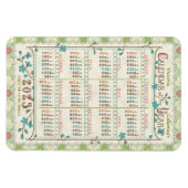 ヴィクトリアン アートヌーボー 2025 カレンダー 年間カスタム マグネット (横)