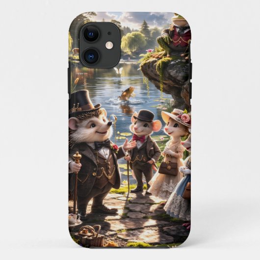 ヴィクトリアン+ウッドランド+アニマルズ、シークレット+ガーデン+ダッパー+p Case-Mate iPhoneケース (裏面)