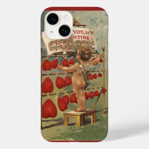 ヴィクトリアン・バレンタインの古風なデザイン、キューピッドとハート Case-Mate iPhone 14ケース