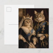 ヴィクトリア女王とアルバート公の猫肖像画 ポストカード (正面/裏面)