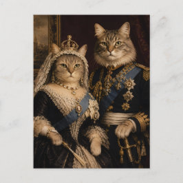 ヴィクトリア女王とアルバート公の猫肖像画 ポストカード