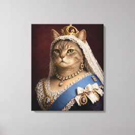 ヴィクトリア女王の猫の肖像 - ヴィクトリア朝のロイヤルキャット キャンバスプリント