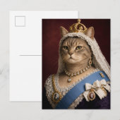 ヴィクトリア女王の猫の肖像 - ヴィクトリア朝のロイヤルキャット ポストカード (正面/裏面)