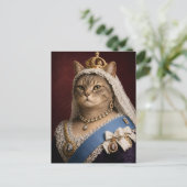 ヴィクトリア女王の猫の肖像 - ヴィクトリア朝のロイヤルキャット ポストカード (スタンド正面)
