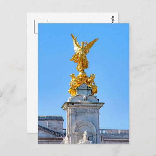 ヴィクトリア女王記念碑、ロンドン イギリス ポストカード (正面/裏面)