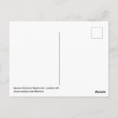 ヴィクトリア女王記念碑、ロンドン イギリス ポストカード (裏面)