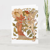 ヴィクトリア時代のアート、ウォルター・クレインの「ローズ」 カード (正面)