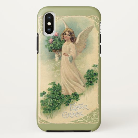 ヴィクトリア時代のイースターエンジェルと花 Case-Mate iPhoneケース (裏面)