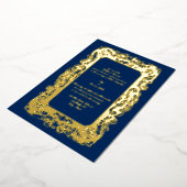 ヴィクトリア時代のウェディング 箔招待状 (回転した状態)