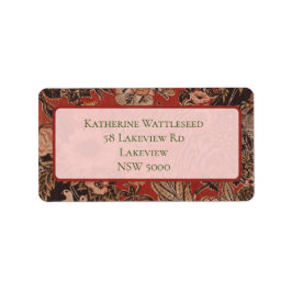 ヴィクトリア時代のオリジナル植物モチーフ ラベル