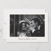 ヴィクトリア時代のオールドマネー ブラック&クリーム色の結婚式 招待状 (裏面)
