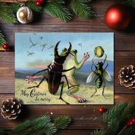 ヴィクトリア時代のカエル クリスマスカード